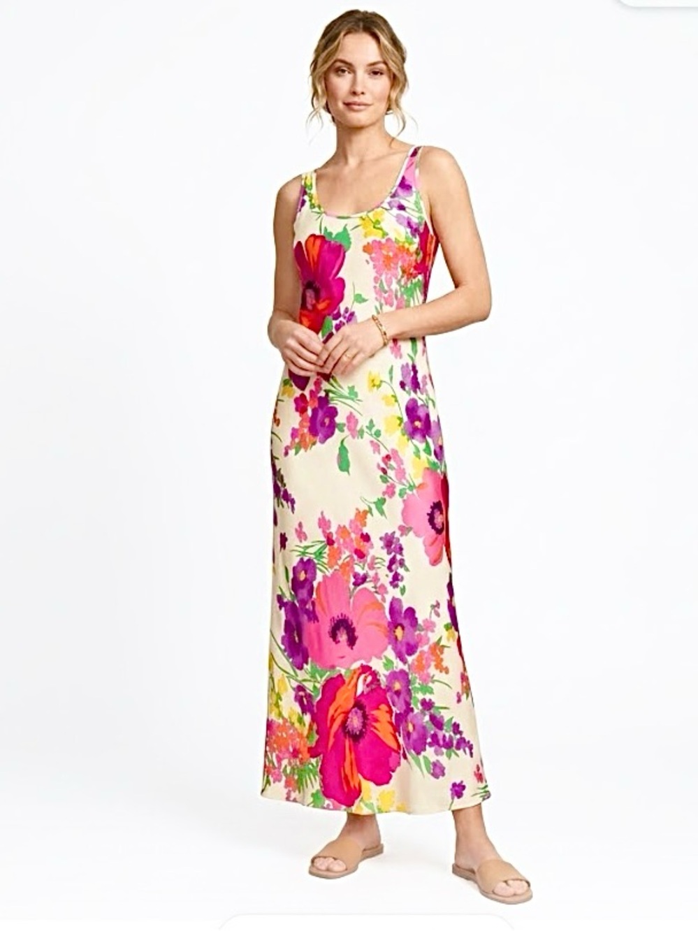 Vintage 90s Betsey Johnson Floral Maxi Dress Black Label